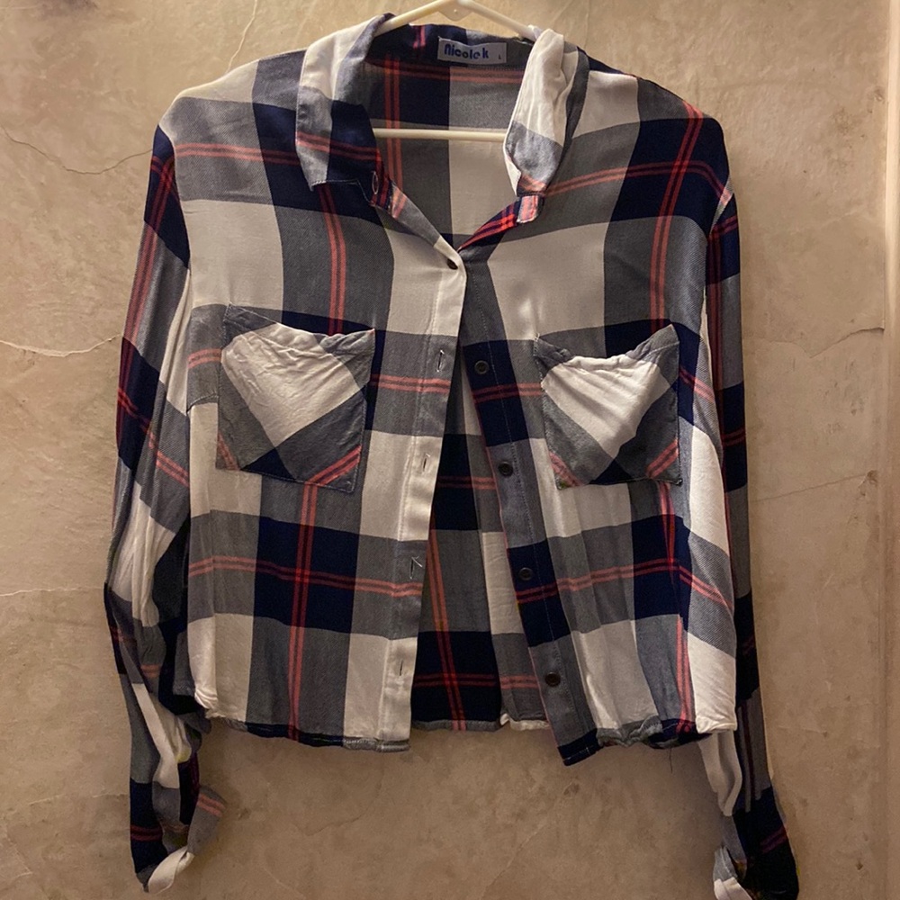 Colorful plaid button up